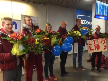 Gold medalist of II Winter Youth Olympic games has arrived back home